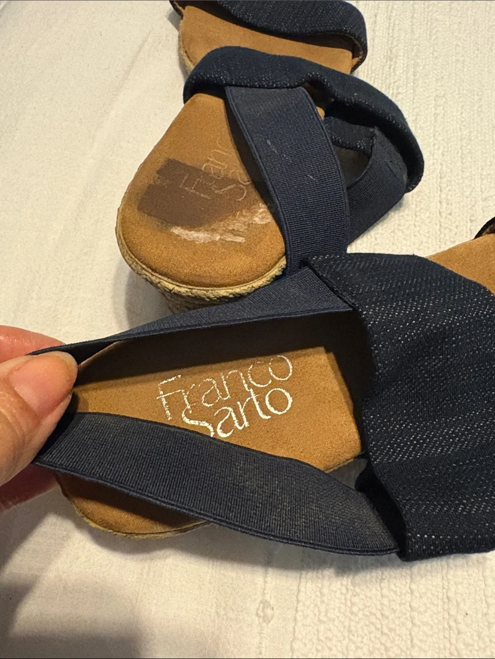 Franco Sarto navy elastic